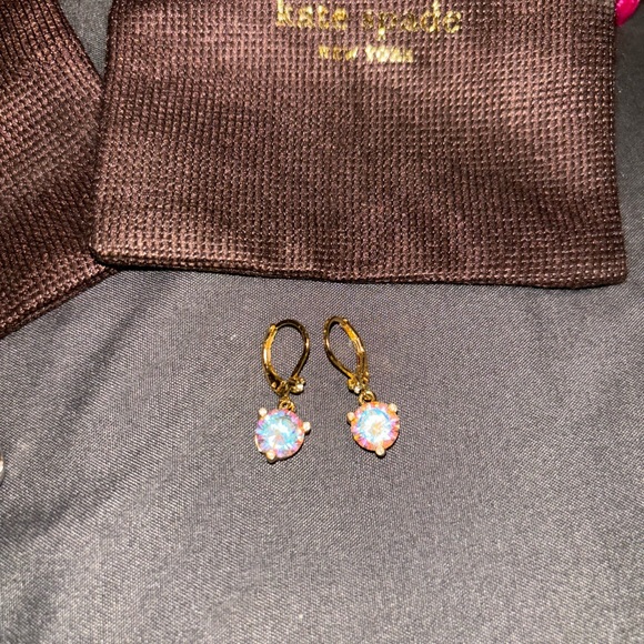 Kate spade earrings lever back glitter sparkle - Picture 2 of 3